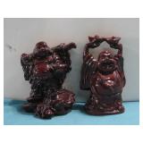 Two Resin Buddhas 4' Tall