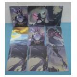 Nine Assorted Disney Lorcana Trading Cards