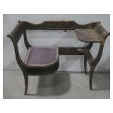 Vtg Duncan Phyfe Style Gossip Bench See Info