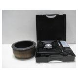 Portable Gas Range W/Case Fire Glazed Pottery See