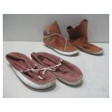 Two Pairs Of N/A Leather Moccasins See Info