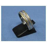 Hallmarked Vtg Sterling Silver Wedding Band See
