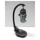 Metal Desk Lamp W/Mosaic Hanging Fish See Info