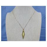 Sterling Silver Necklace W/ Gold Overlay
