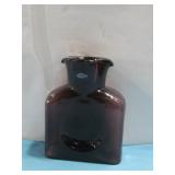 Blenko Purple Two Spout Pitcher 8' Tall
