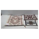 Three Woven Native American Rugs See Info