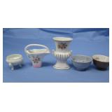 Assorted Ceramic Floral Vases & Bowls See Info