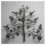 Vtg Metal Candle Holder Tree W/Birds See Info
