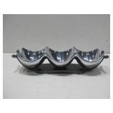 Nambe MT0344 Triple owl Centerpiece W/Tray
