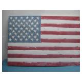 Metal U.S.A. Flag Wall Art 38' x 26' See Info