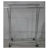 Metal Adjustable Clothing Hanger W/ Wheels See