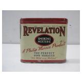 Vtg Revelation Pipe Tobacco Tin