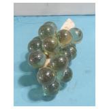 Vtg Glass Grape Cluster W/Wood Stem 10'