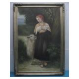 William-Adolphe The Shepherdess Repro Painting See