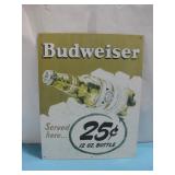 2001 Metal Budweiser Sign 12 1/2' x 16'