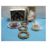 Assorted Christmas Decor, Nativity Set, & More See