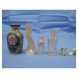 Assorted Vtg Miniature Cloisonne Bud Vase 2'& More