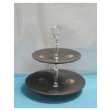 Couroc Of Monterey Two-Tier Serving Tray 10'