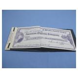 Vtg Uncashed American Express Travlers Cheque