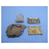 Vtg Buckle, Mini Framed Photo Copper & Buddha