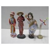 Three Cultural Dolls/Figurines & Paper Doll