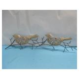 Two Metal Art Birds Wall Decor 15'