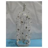 Vtg Style Bird Cage Metal DecorW/Roses 8.5' x 25'