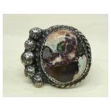 Old Pawn S.S Multi Stone Twist Band Ring Tested
