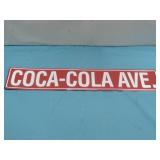 Vtg 2000 Metal Coca-Cola Ave. 24' x 5'