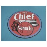 Vtg Metal The Chief Santa Fe 10'