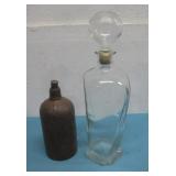 1972 Artsania Rayon Leather Covered Bottle See