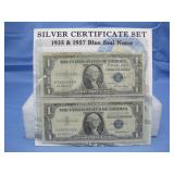 Silver Certificate Set 1935 & 1957 Blue Seal Notes
