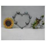 Three Metal Outdoor Wall Decor See Info