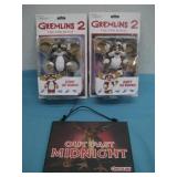 Two Gremlins Lenny & Daffy Figures,Sign 8' x 6'