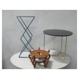 Two Side Tables & Vase Stand See Info