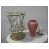 Metal Wire Side Table Himalayan Salt Lamp See Info