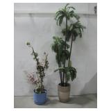 Two Potted Artificial Plants See Info