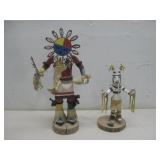 Two Hopi Sun & Clown Kachina Dolls See Info