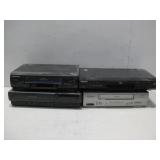 Three VHS Players One DVD Player See Info
