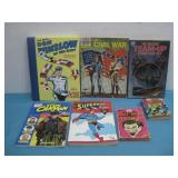 7 Book Size Comics Batman, Superman, Super Heroes