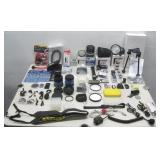 Assorted Camera Accessories Bungee Cords & More