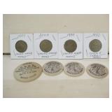 (8) Tokens & Wooden Nickels