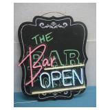 The Bar Open Dry Erase Light-Up Sign See Info