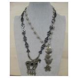 Two Silvertone SW Style Necklaces