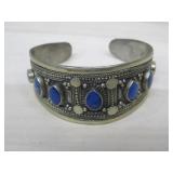 Silvertone Afghani Style Cuff Bracelet