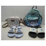 Disney Loungefly Stitch Purse, Stitch Slides & Bag