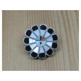 S.S Zuni Multi Stone Pendant Pin Tested See Info