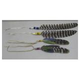 4 - Beaded Turkey Feathers