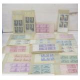 (45) Vtg Postage Stamps Plate Blocks