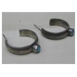Sterling Silver SW Earrings 5.25g TW Hallmarked